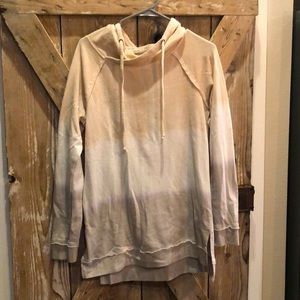 pink, white, & grey ombré hoodie